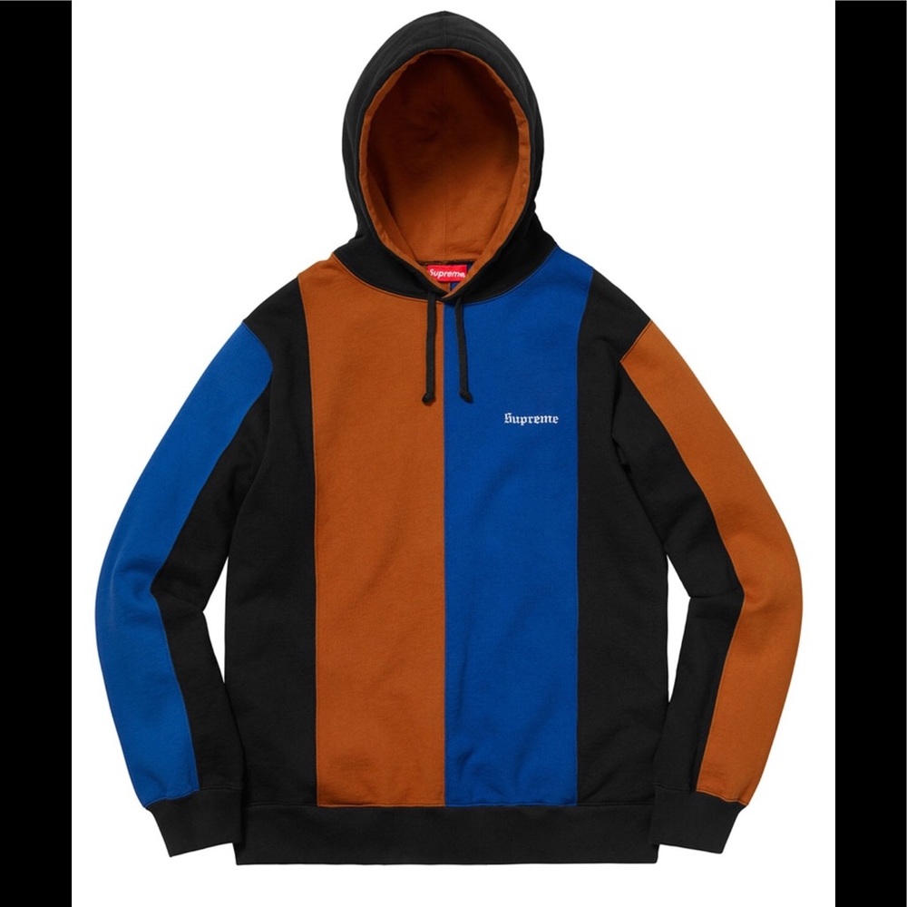 Supreme Tricolor Hooded Sweatshirt (Black)